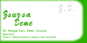zsuzsa deme business card